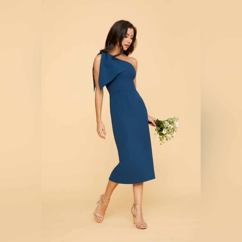 Dress the Population Tiffany one shoulder midi dress, brand new